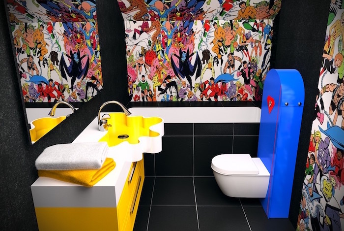 comment décorer ses toilettes de façon originale sur le thème des comics et super héros