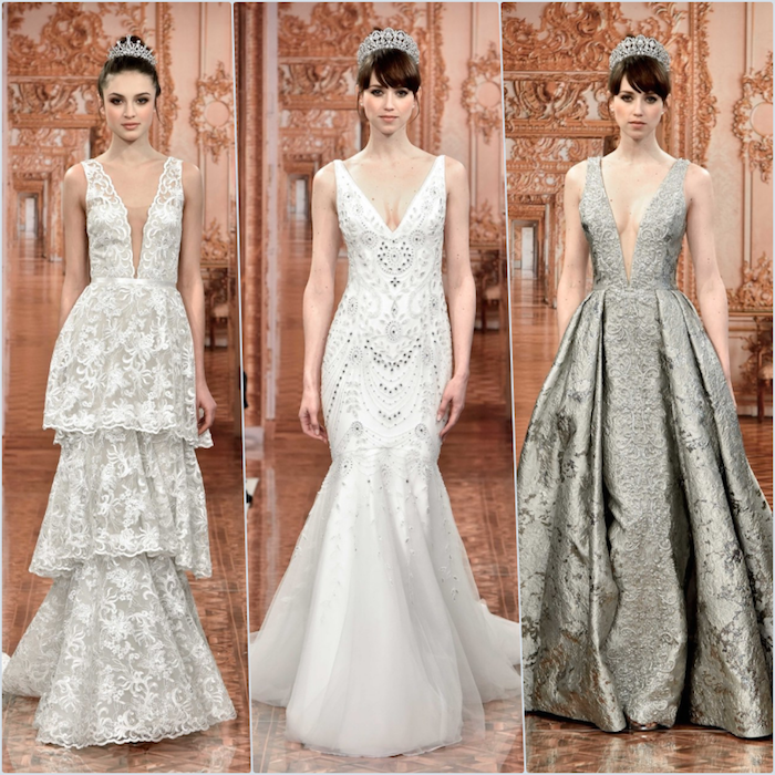 Les plus belles robes de mariée les meilleures robes de mariage femme stylée robe chic collage de trois différents options pour la robe de mariée chic