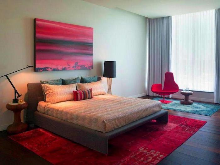 Chambre a coucher design idée déco chambre 2018 intérieur moderne en rouge et rose