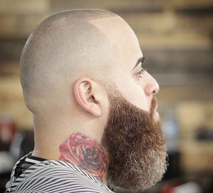 comment faire une belle barbe epaisse avec crane rasé pour chauve et barbu
