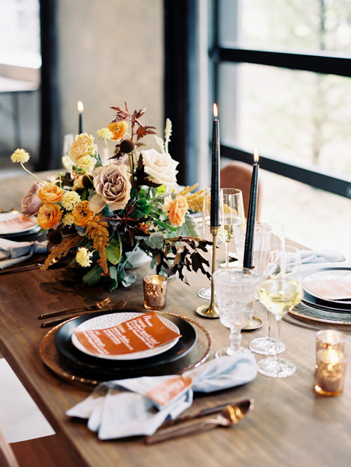 Mariage pas cher automne décoration menu mariage comment décorer la table de mariage déco