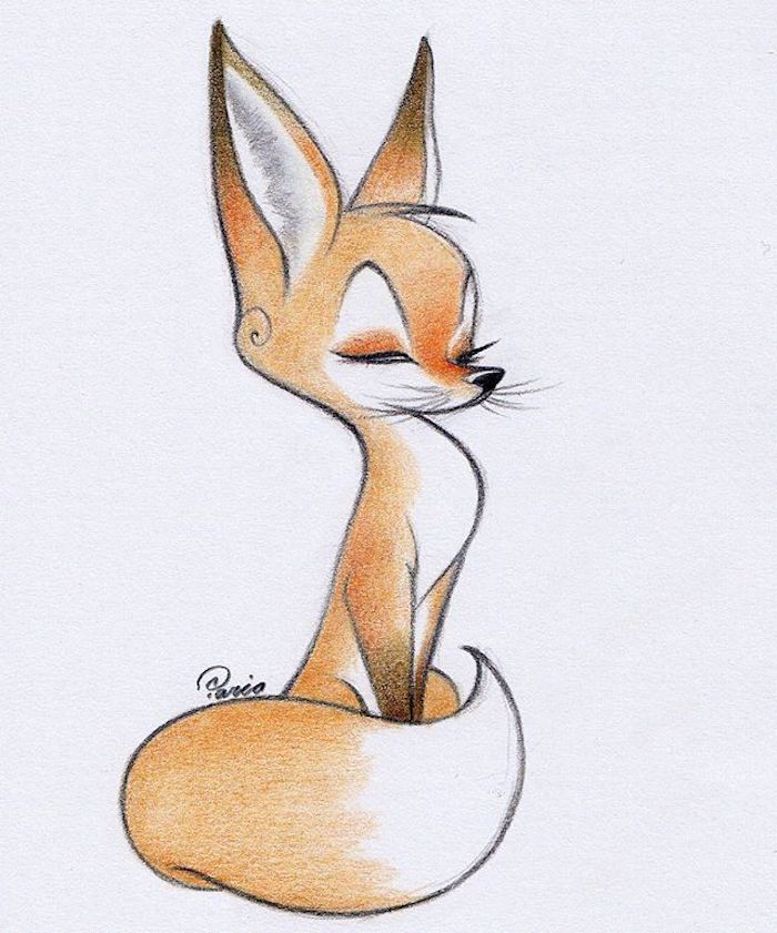 Dessin trop mignon idée dessin des mignon le plus beau dessin chouette renard fille adorable