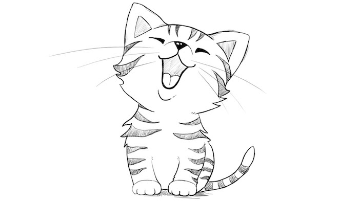 Dessin chaton mignon idée dessin adorable en crayon mignon dessin choisir la meilleure idée dessin