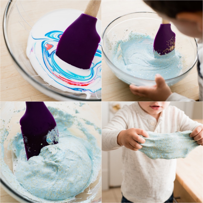 recette du slime sans borax à trois ingrédients, inoffensif pour la santé des enfants