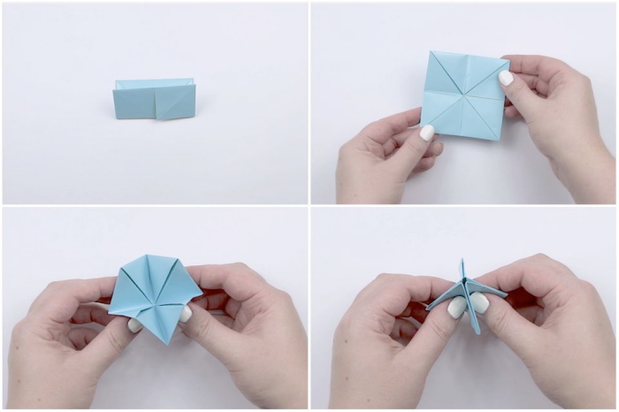 les étapes de pliage origami facile pour faire une cocotte en papier soi-même