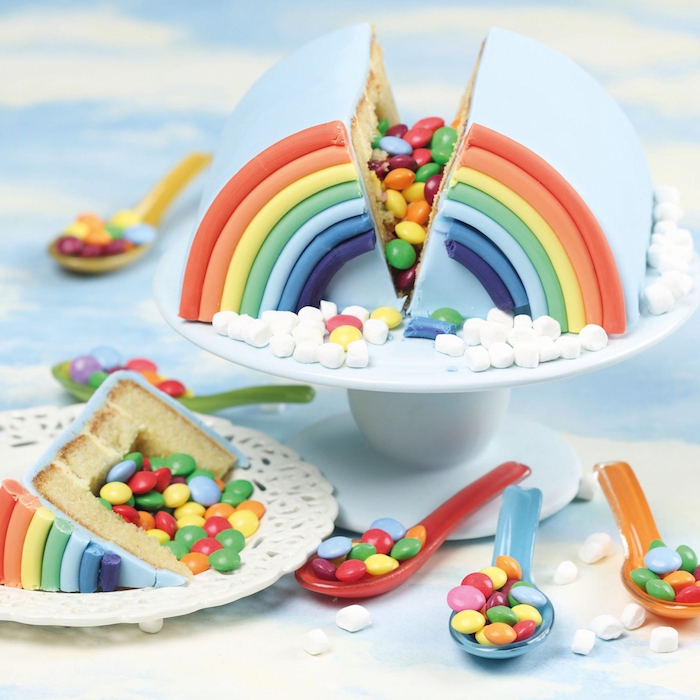 Idée design gateau anniversaire fille adorable idée de gâteau mignon pour un enfant arc en ciel