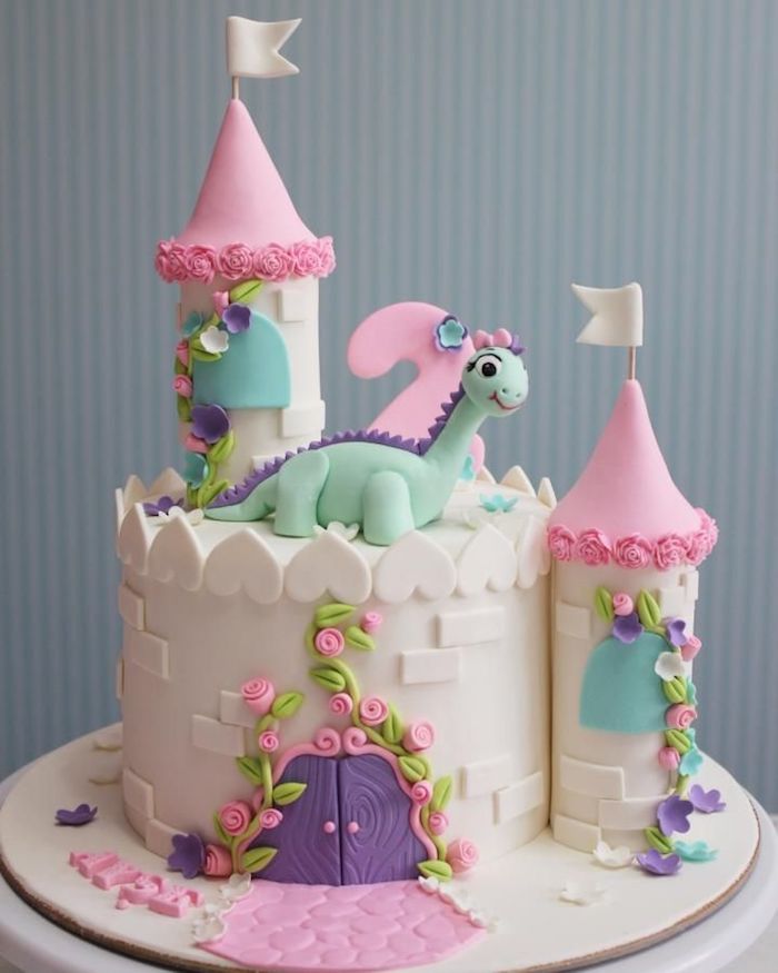 Gâteau pour enfant gateau anniversaire 2 ans gateau rapide organique gateau adorable chateau rose et blanc fondant 