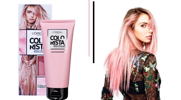 couleur l oreal rose pastel pour cheveux de base châtain ou blond, idée quel produit utiliser pour réaliser une coloration tendance