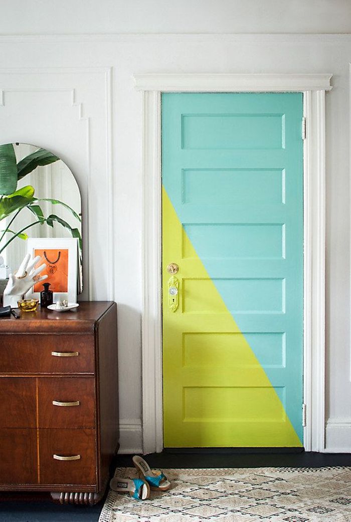 Chambre parentale moderne idée couleur chambre appartement aménagement chambre femme comment peindre une porte bicolore tendance 
