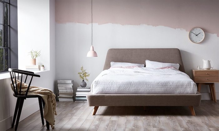 Décoration peinture salon tendance couleur 2018 idée de decoration simple et élégante scandinave déco peinture mur industrielle qui semble infinie 