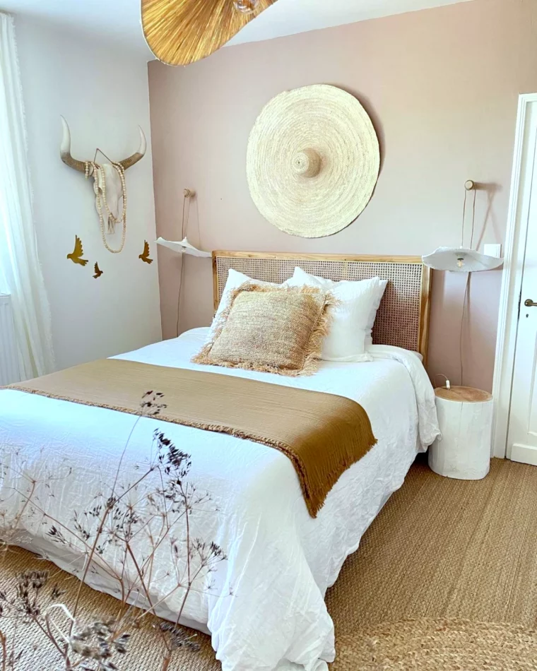 decoration chambre teinte rose liberty style capmagne chic lig