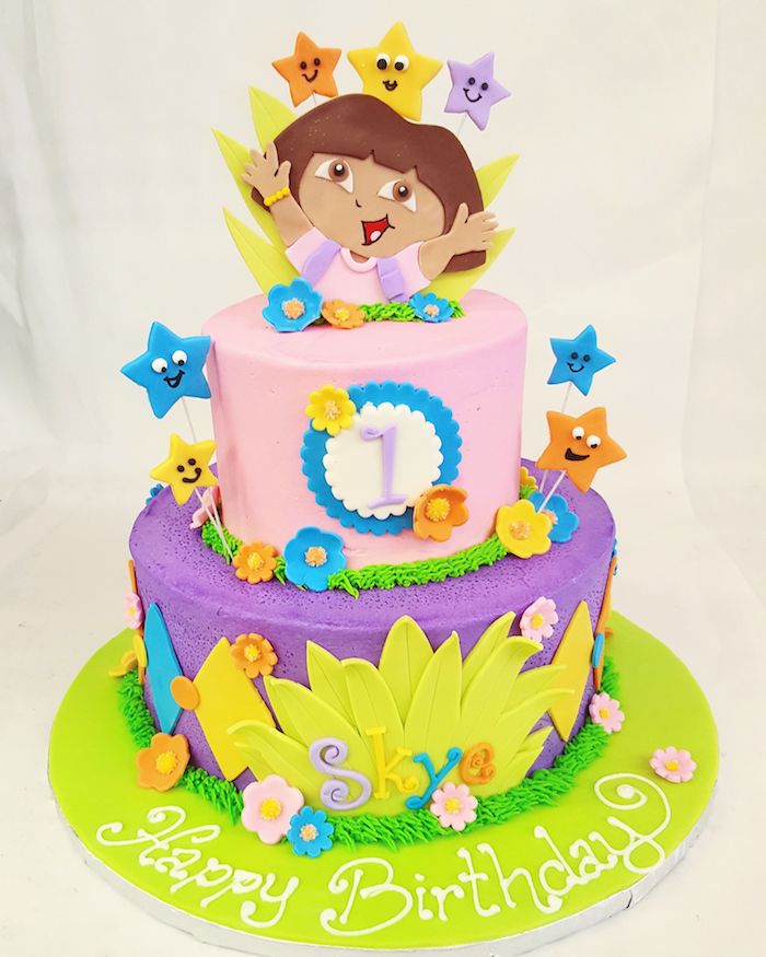 Gateau anniversaire 2 ans gâteau pour enfant recettes de gâteaux et cakes pour enfants dora l'exploratrice cool idée 1 an