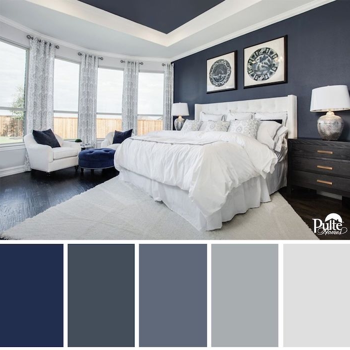 Couleur de peinture pour chambre couleur mur chambre thématique decoration cool palette gris bleu