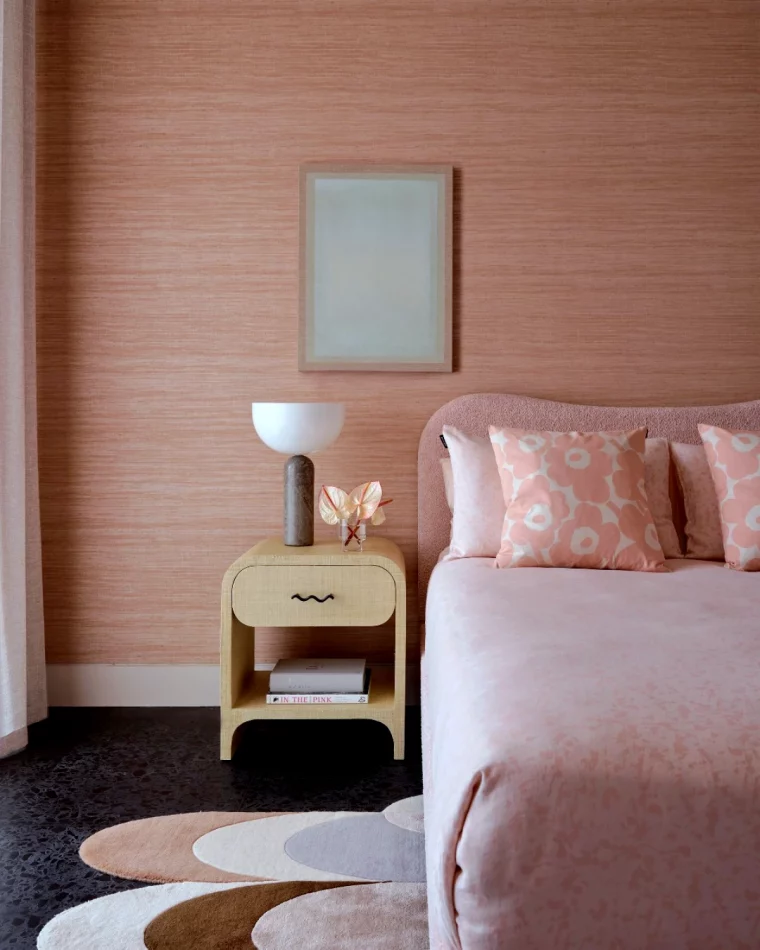 idees de decoration chambre a coucher avec differentes nuances du rose