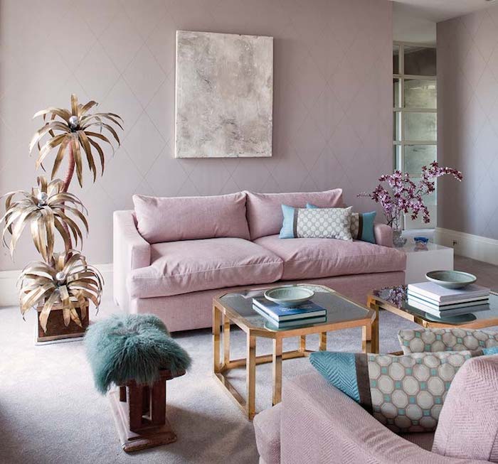 Comment décorer une salle de séjour en rose et blanc les meilleures idées intérieur stylé deux canapés roses