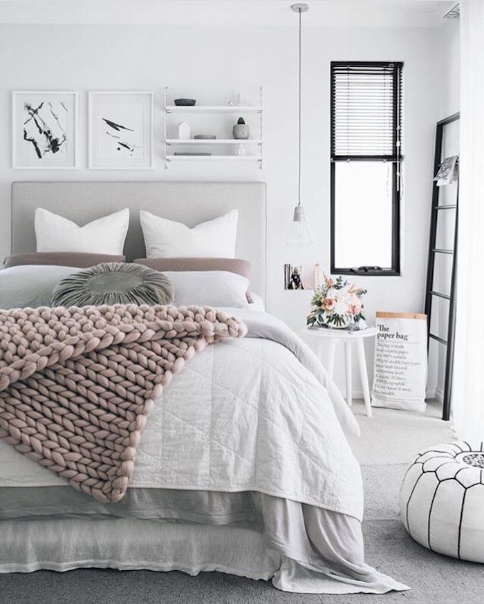 Idée deco rose poudré chambre rose et blanc comment décorer son appartement style scandinave