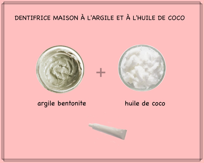 fabriquer son dentifrice à la maison avec seulement deux ingrédients naturels, recette de dentifrice à l'argile bentonite et à l'huile de coco