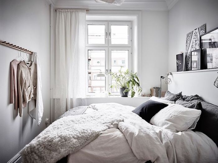 Deco chambre mansardée, aménager une petite chambre style scandinave, miniature chambre cosy