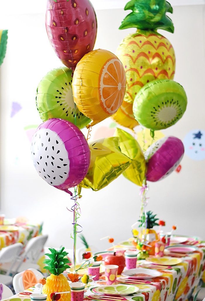 Deco anniversaire fille diy anniversaire decoration anniversaire 18 ans photo fruits ballons 