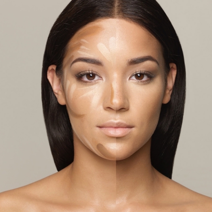 technique de contouring comment faire sur visage de teint bronzé, exemple maquillage naturel pour yeux marron