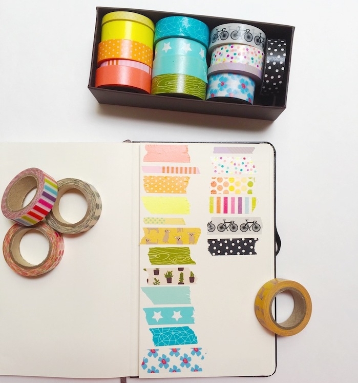 bandes de washi tape colorées pour customiser son agenda de bandes décoratives originales
