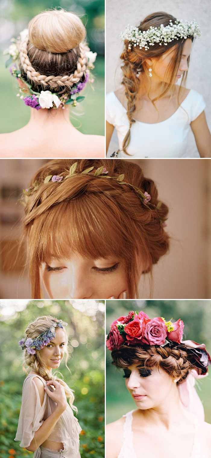 Fleurs pour accessoire de coiffure mariage invitée ou la mariee, coiffure simple mariage accessoires bohème