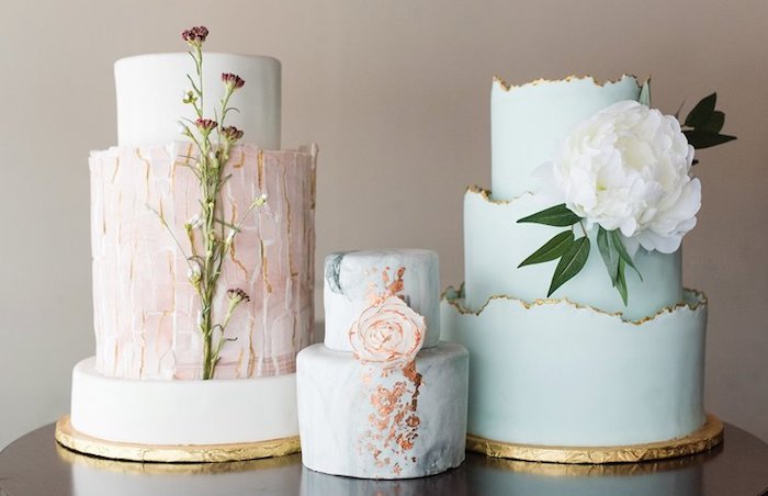 Gateau wedding cake, trois idées magnifiques de gateau original, mariage gateau original, gateau de mariage de luxe