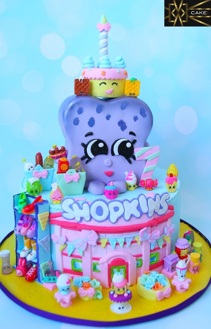 Shopkins candy gâteau magnifique aux couleurs pastel fortes, gateau enfant gateau d anniversaire personnalisé amusement