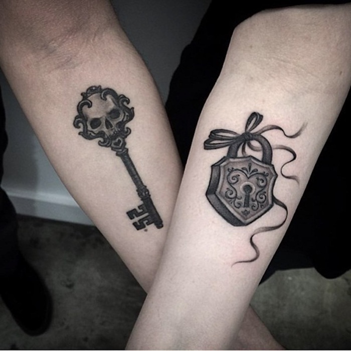 Idée de tatouage cadenas symbole d'amour et fidelite tatouage en commun choisir un tattoo discret