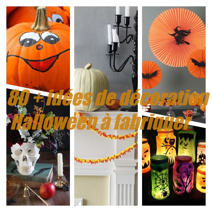 décoration halloween a fabriquer en citrouille décorée, crâne transformé en vase, photophore de halloween, party decor halloween