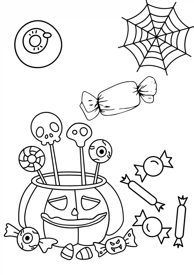 coloriage gratuir pour halloween pour les plus petits