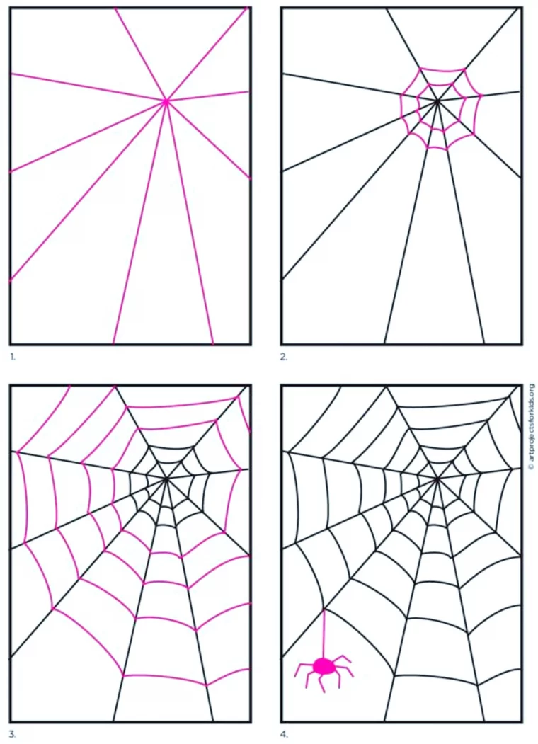 comment dessigner une toile d araignee