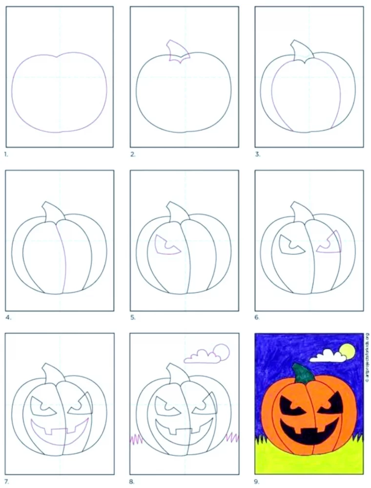 comment dessiner une citrouille pour halloween