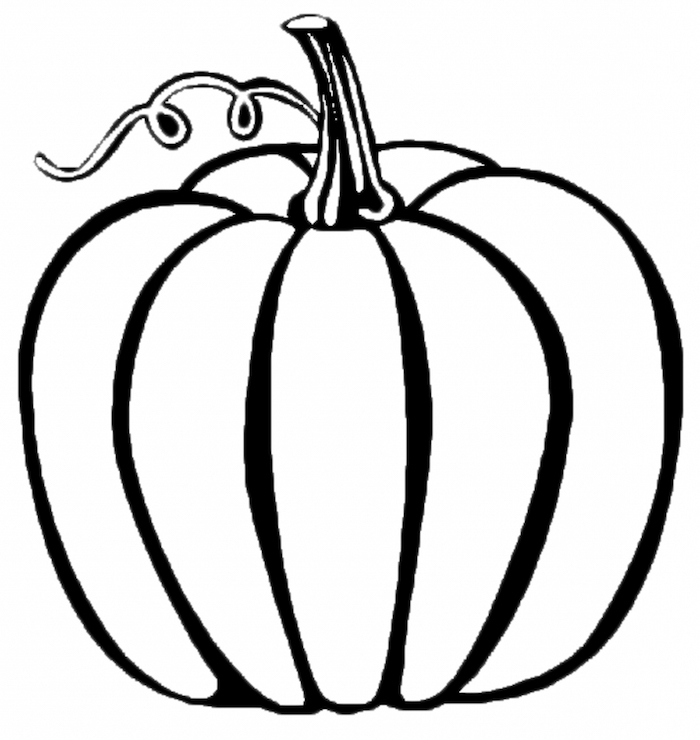 citrouille halloween dessin facile à décalquer et imprimer pour enfants