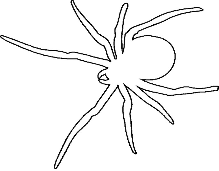 dessin araignée simple à imprimer et découper pour déco halloween enfants