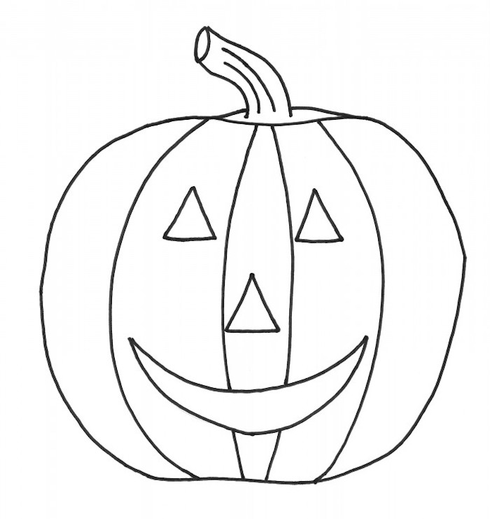 dessin de citrouille tres facile pour activité dessin coloriage enfants pour halloween