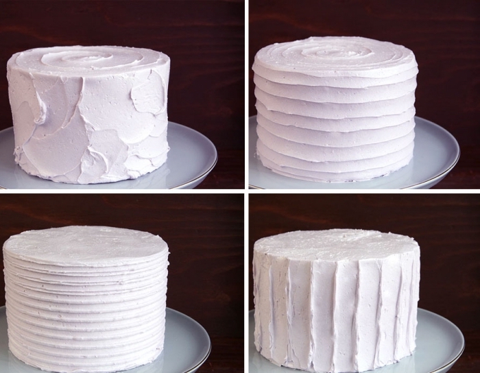 quatre techniques simple pour réaliser un nappage gateau texturé à la crème au beurre
