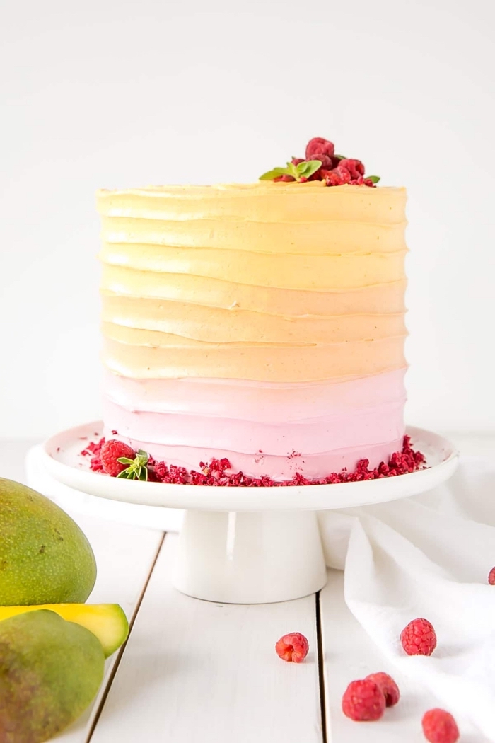 Ombre cake ou gâteau au glaçage dégradé : Recette de Ombre cake ou