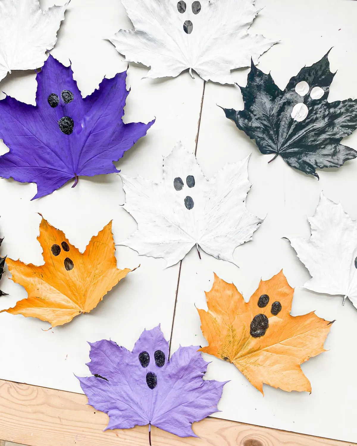 idee d activite manuelle pour les petits sur feuilles sechees