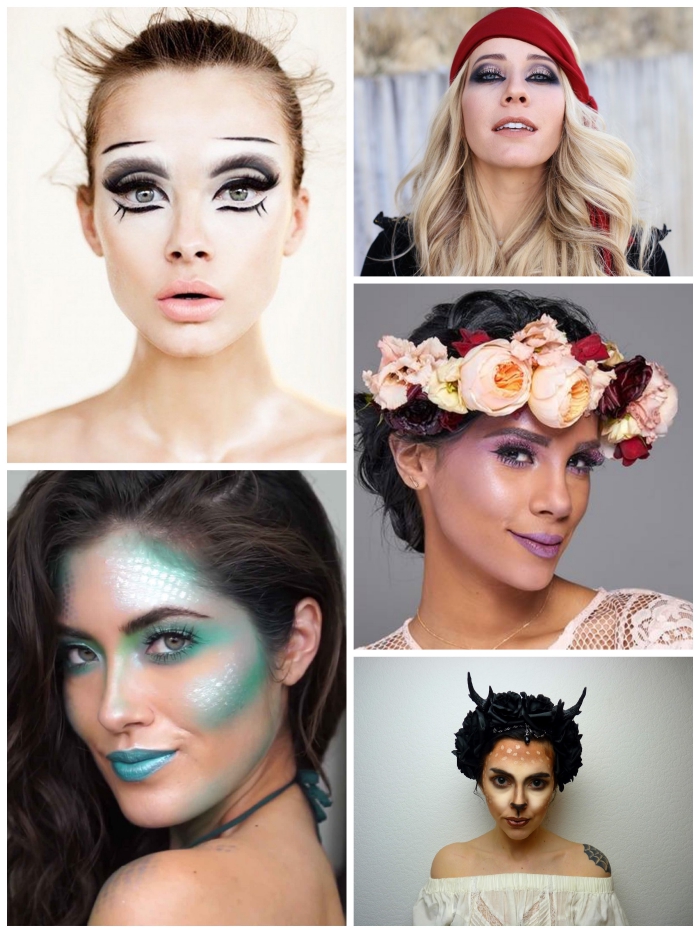 idées originales pour faire un maquillage halloween simple mais impressionnant sans se déguiser vraiment