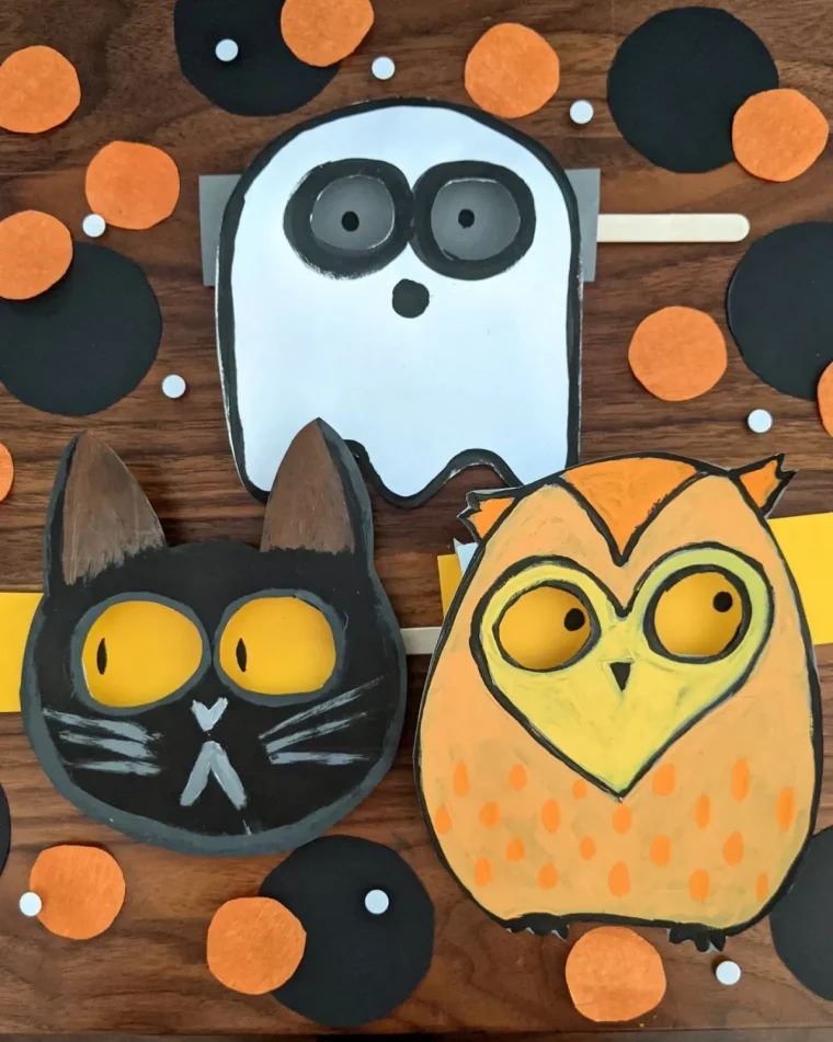 personnages pour bricolage halloween en maternelle