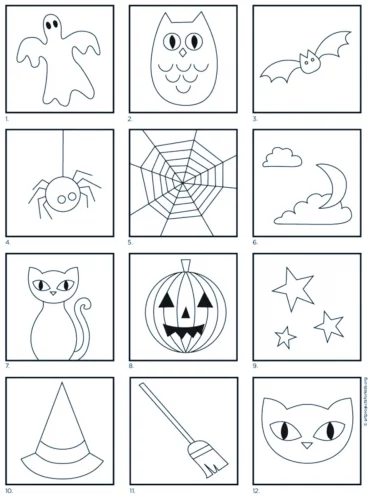 petits dessins pour reproduire pour halloween