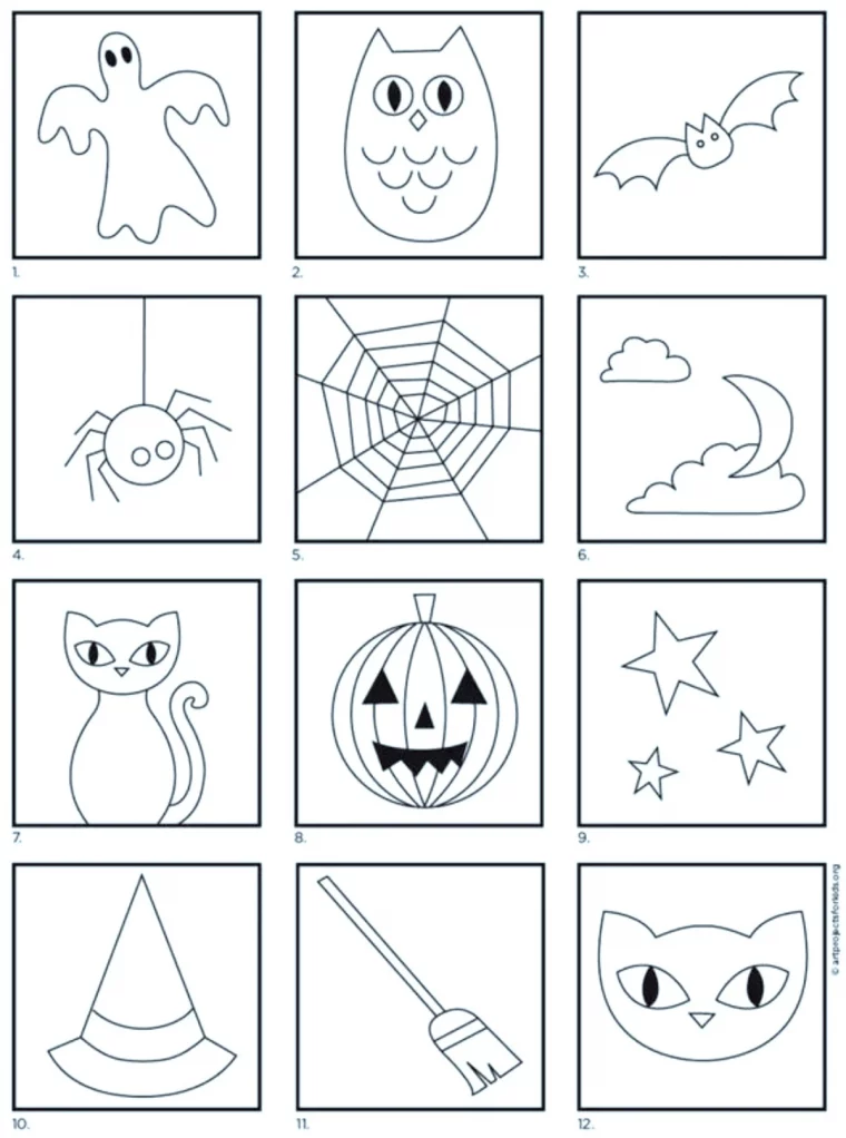 petits dessins pour reproduire pour halloween