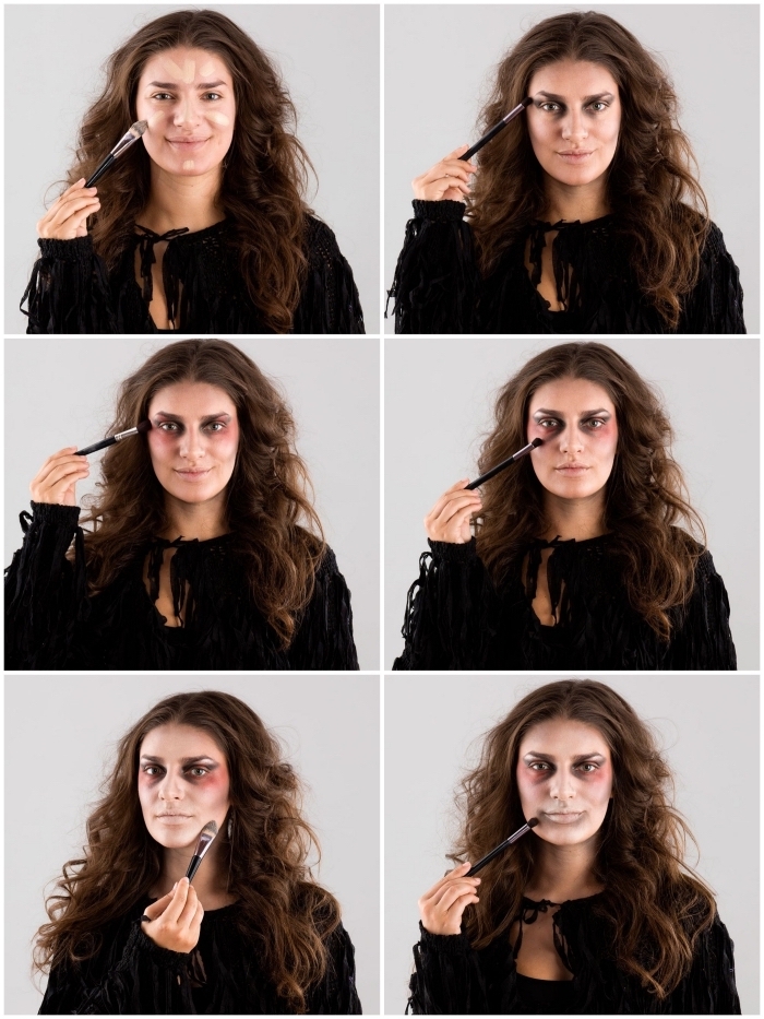 comment réaliser un maquillage halloween zombie aux cheveux ébouriffés et teint pâle 
