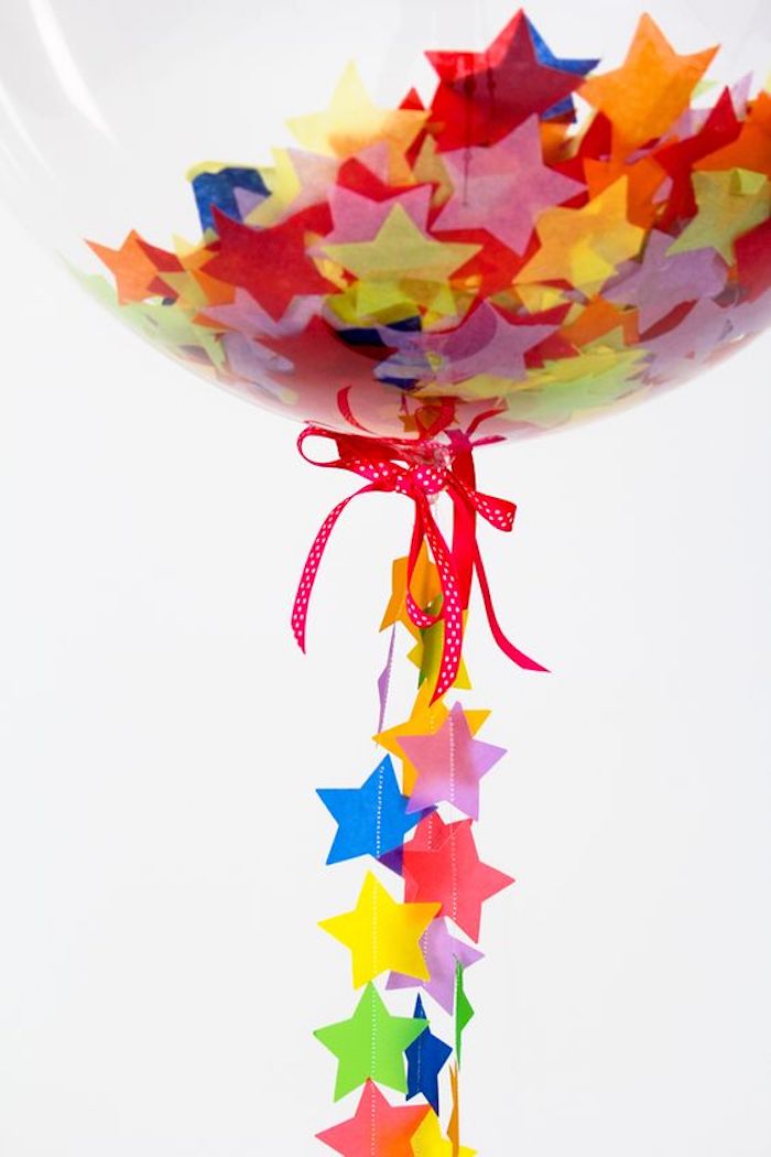Deco anniversaire 18 ans, décoration anniversaire 18 ans, cool idée pour la fête, ballon avec brillants colorés