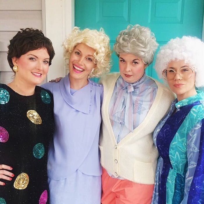 Deguisement de groupe, deguisement fête halloween maison costumes complémentaires, the golden girls déguisement