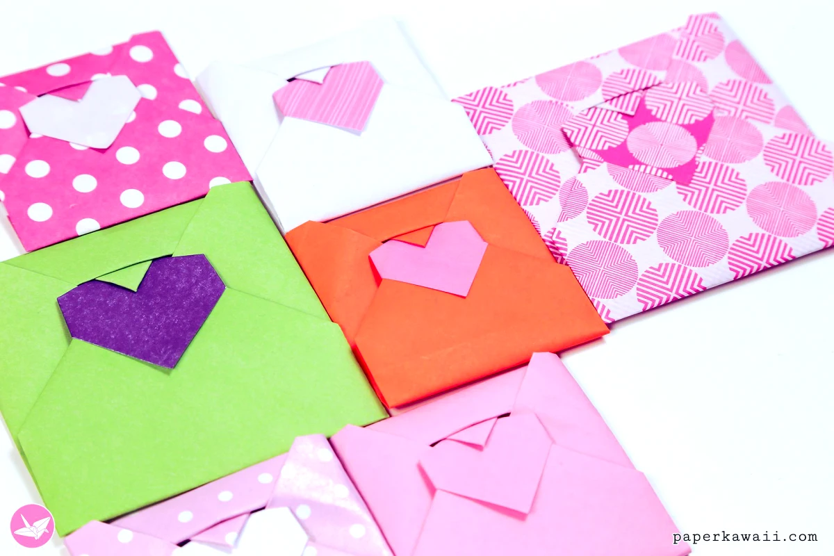 comment faire des origamis faciles avec des rabats en forme de coeur