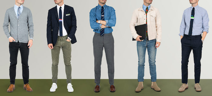 comment mettre une cravate avec différentes idées de tenues casual homme pour tous les jours