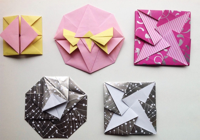 fabriquer enveloppe originale avec plusieurs techniques de pliage origami, emballage cadeau original à faire soi-même, enveloppe origami en formats variés