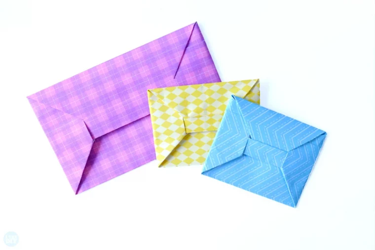 enveloppe origami avec feuilles a4